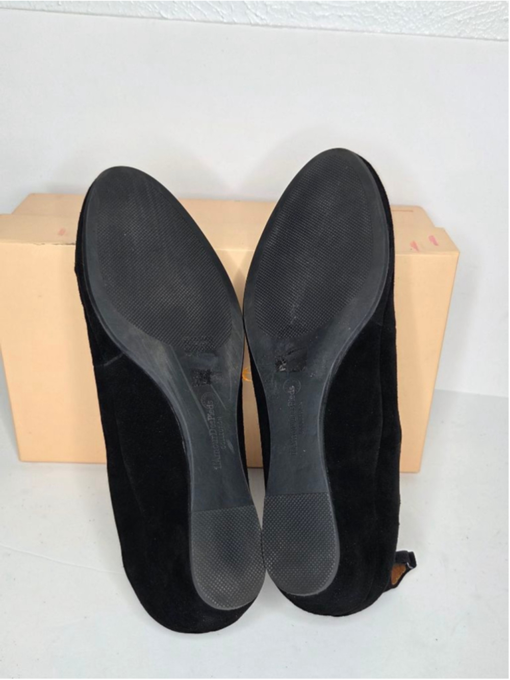 L'Amour Des Pieds Benham Wedge Shoes Black Suede Women's Size 11 Euro 42.5 - Picture 7 of 12